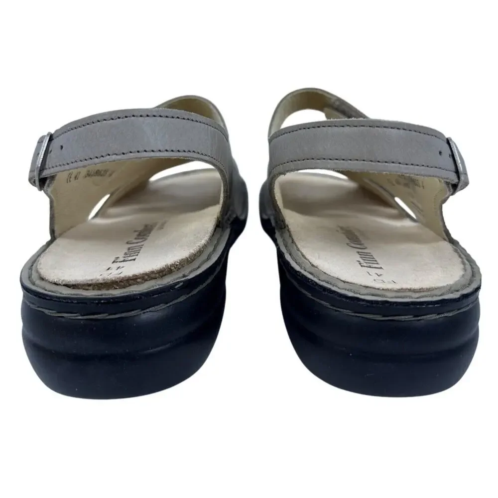 Finn Comfort Gomera Sandals Womens 10 Taupe Leather Adjustable Cushioned Support